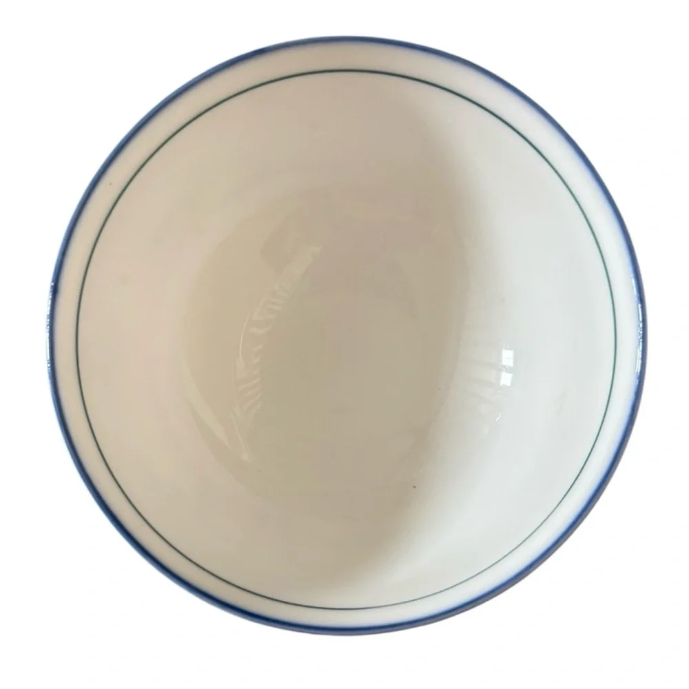 Hand-Painted Chinese small Porcelain rice Bowls 2  hand stamped bamboo butterfly